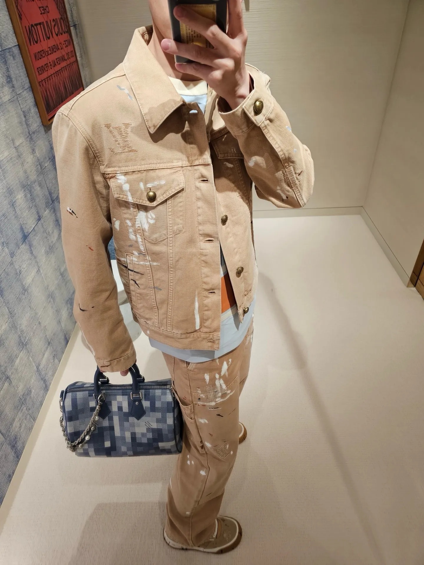Louis Vuitton/Louis Vuitton graffiti splash suit jeans